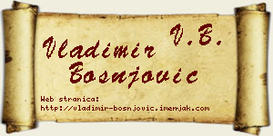 Vladimir Bošnjović vizit kartica